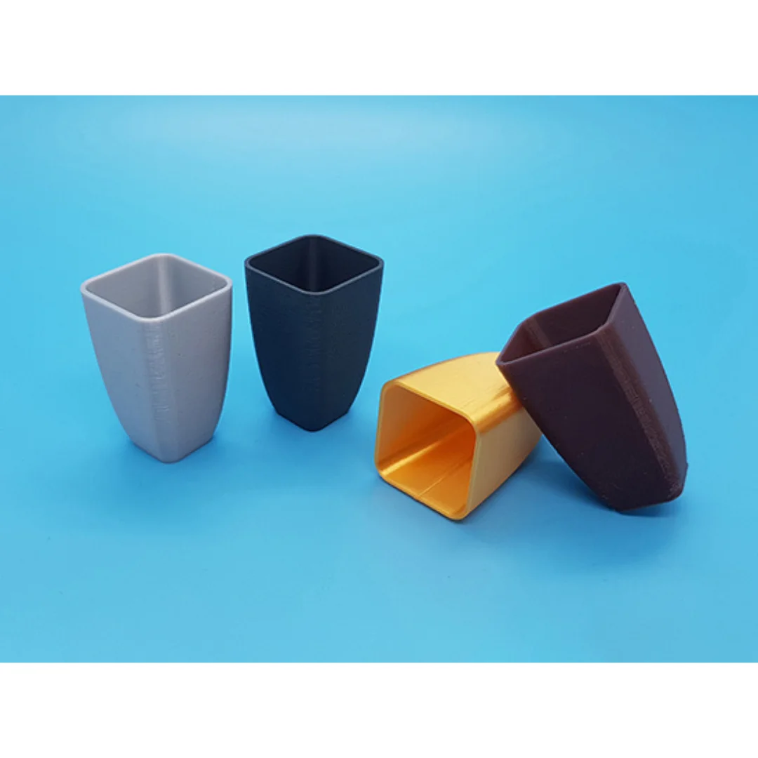 Rigid Vase models displayed together, showing their shape and open rims.
