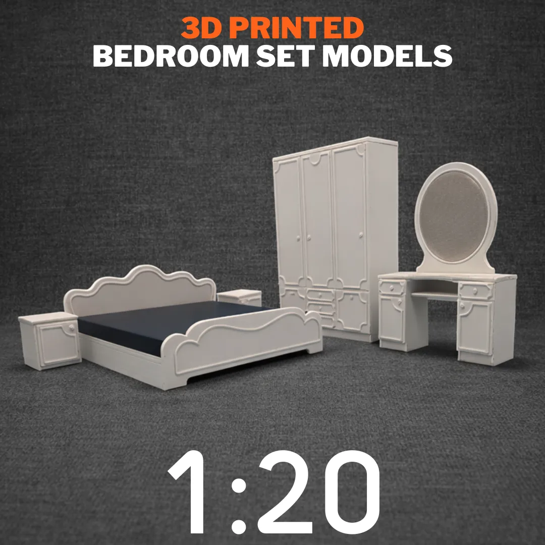 3D Printing Bedroom Set Models Scale 1:20