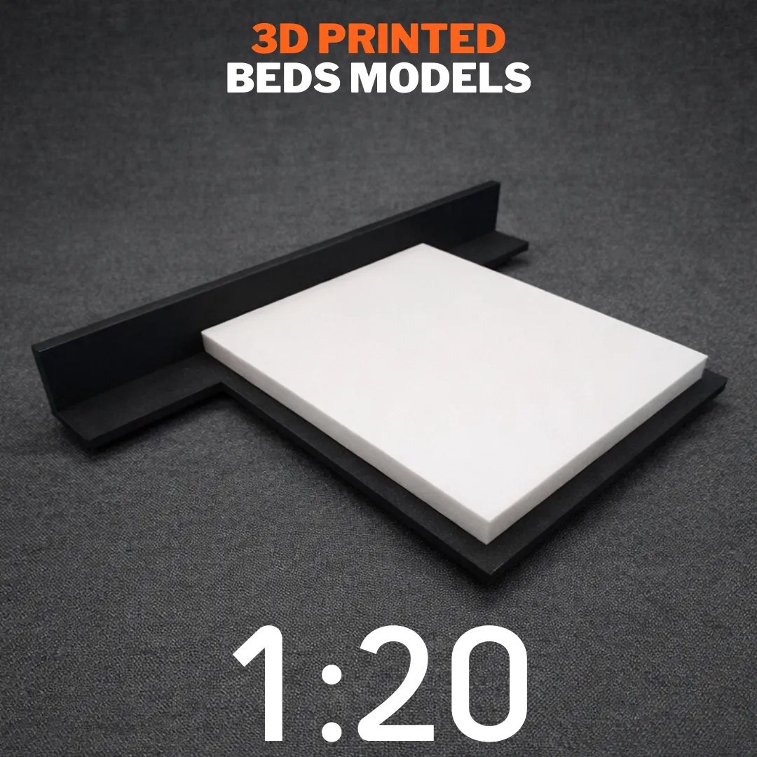 3D Printing Beds Models Scale 1:20