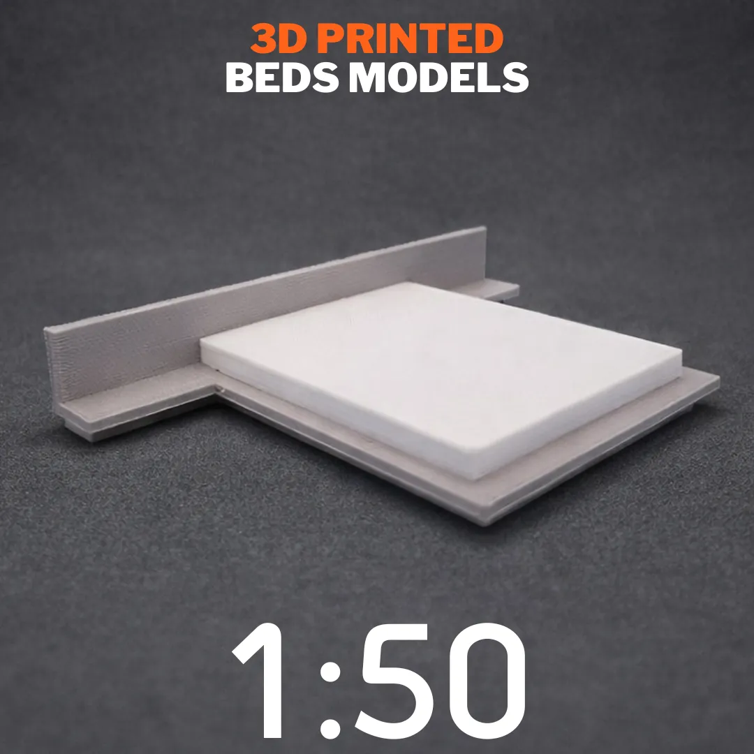 3D Printing Beds Models Scale 1:50