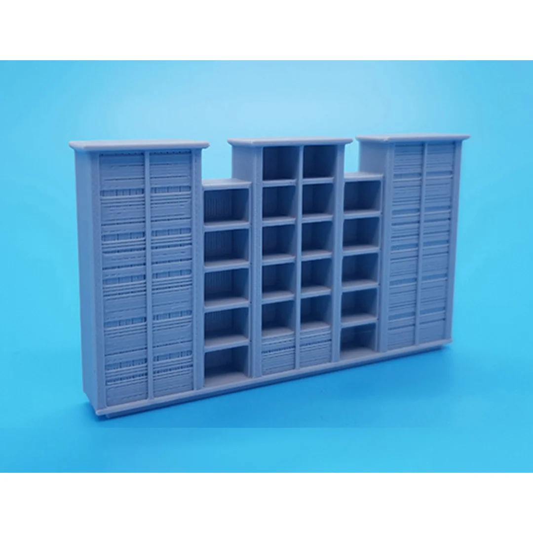 Jullia Large Cabinet miniature model showing its shelving and cabinet design at 1:50 scale.