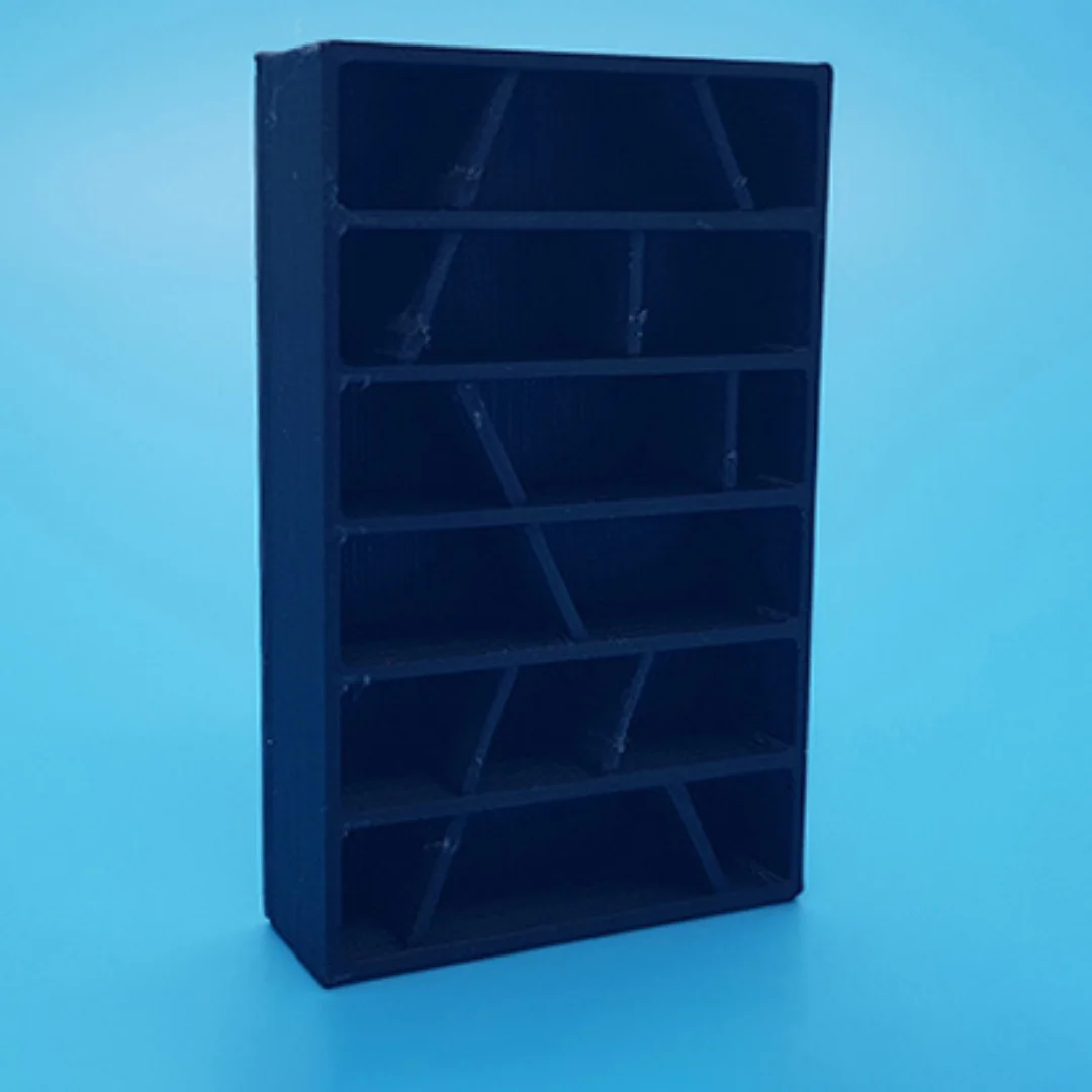 Random Shelves miniature model at 1:50 scale.