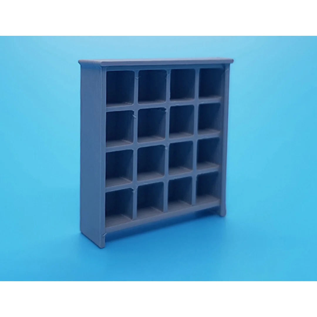 Tomnes Large Shelves miniature model at 1:50 scale.