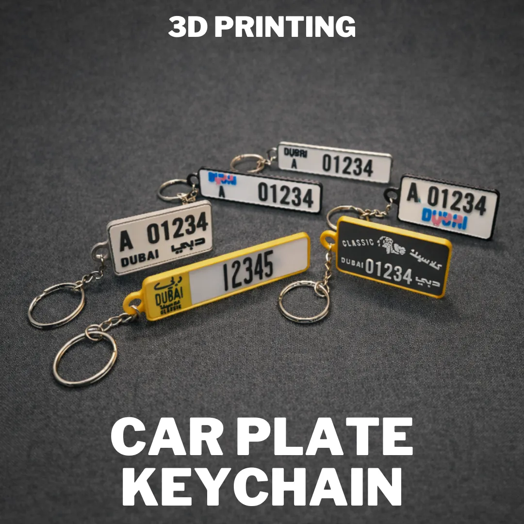 Car Plate Number Keychain