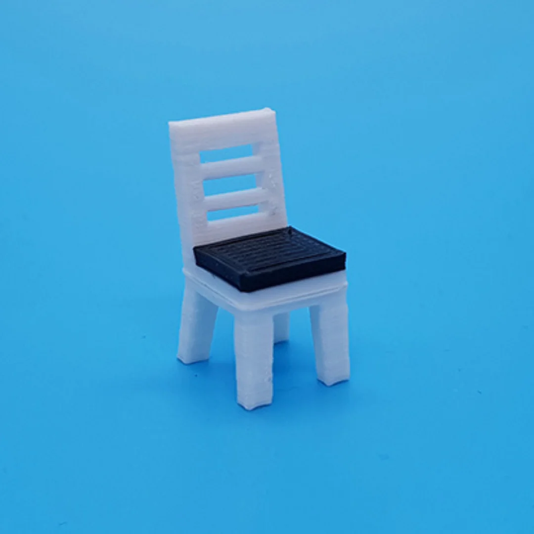 Ladderback Chair miniature model at 1:50 scale.