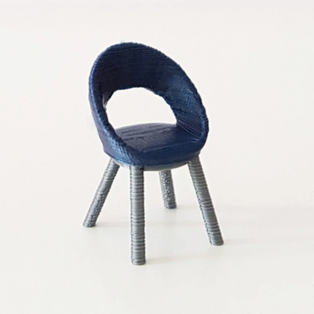 Mid-Century Chair miniature model at 1:50 scale.