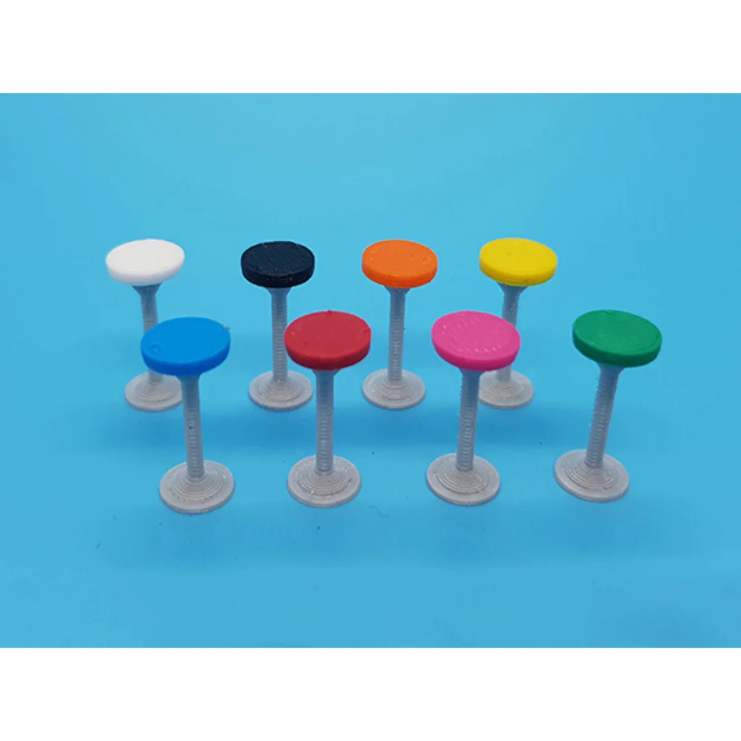 Rounded Stool miniature models displayed together at 1:50 scale.