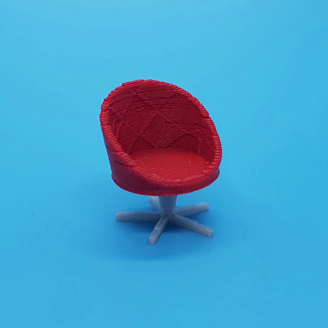 Texture Lounge Chair miniature model at 1:50 scale.