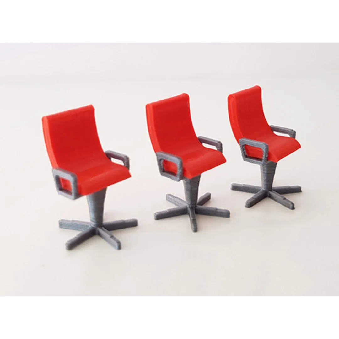 Big and Tall Chair miniature models displayed together at 1:50 scale.