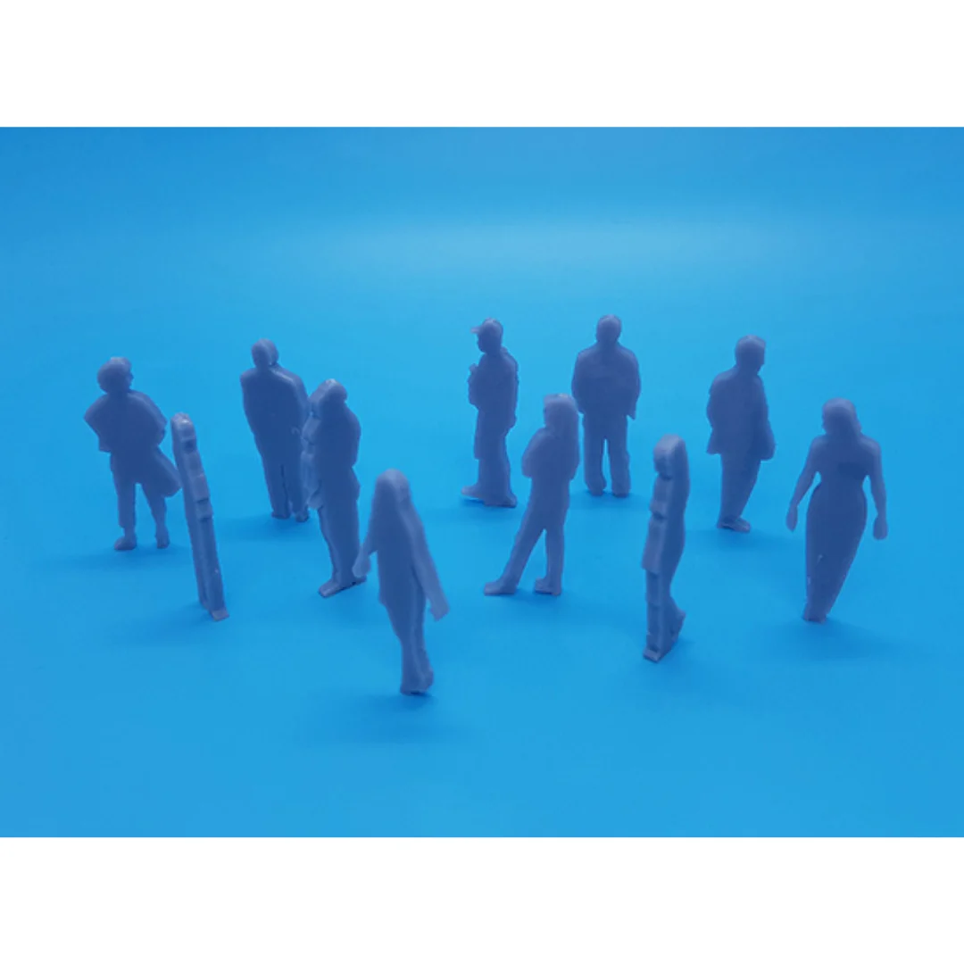 Weekend-2 miniature human silhouette figures displayed together for architectural models at 1:50 scale.
