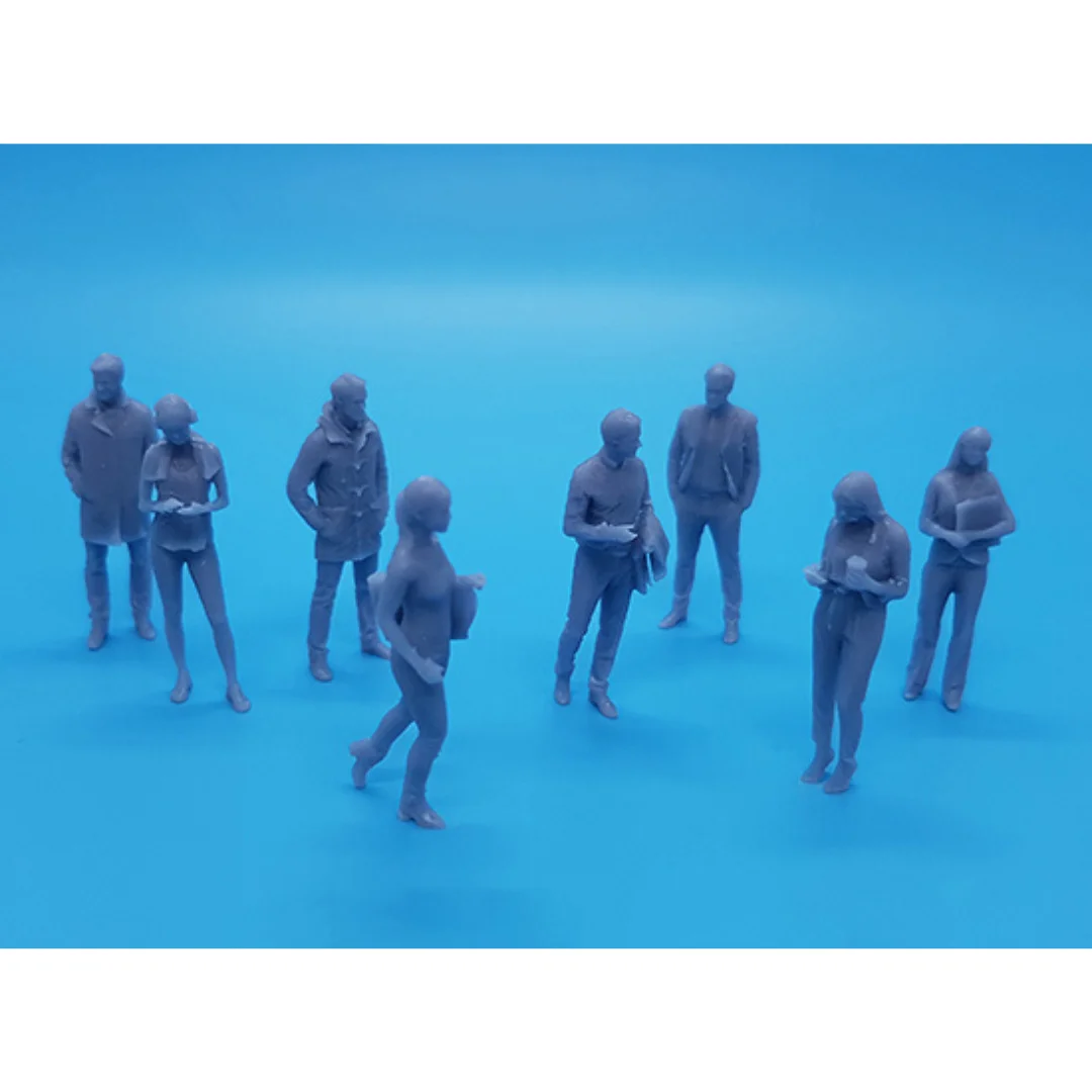 Business-1 miniature human figures displayed together for architectural models at 1:50 scale.