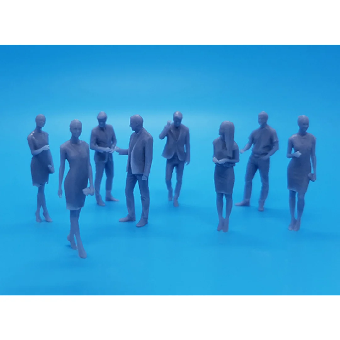 Business-2 miniature human figures displayed together for architectural models at 1:50 scale.