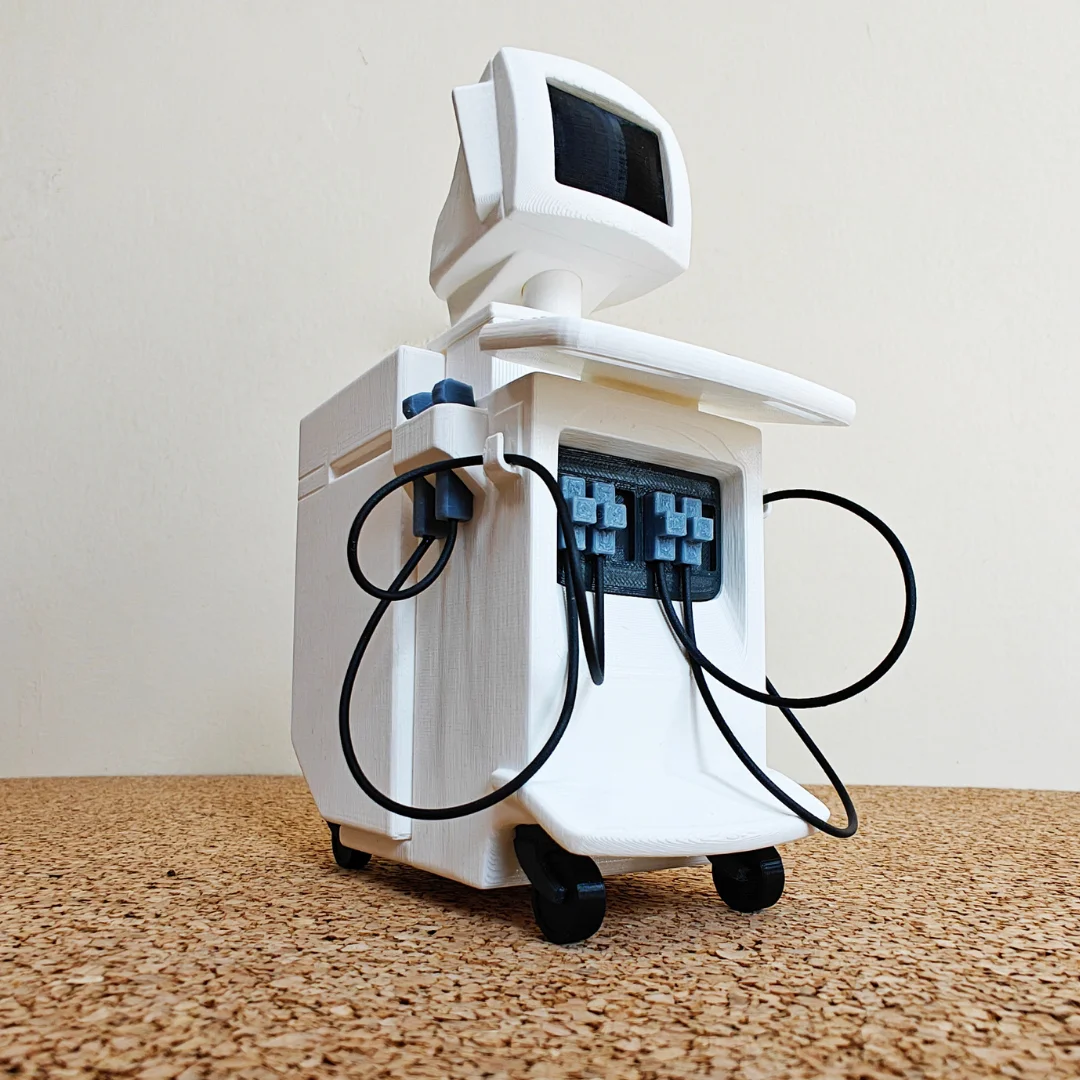 Ultrasound Machine miniature model at 1:10 scale.