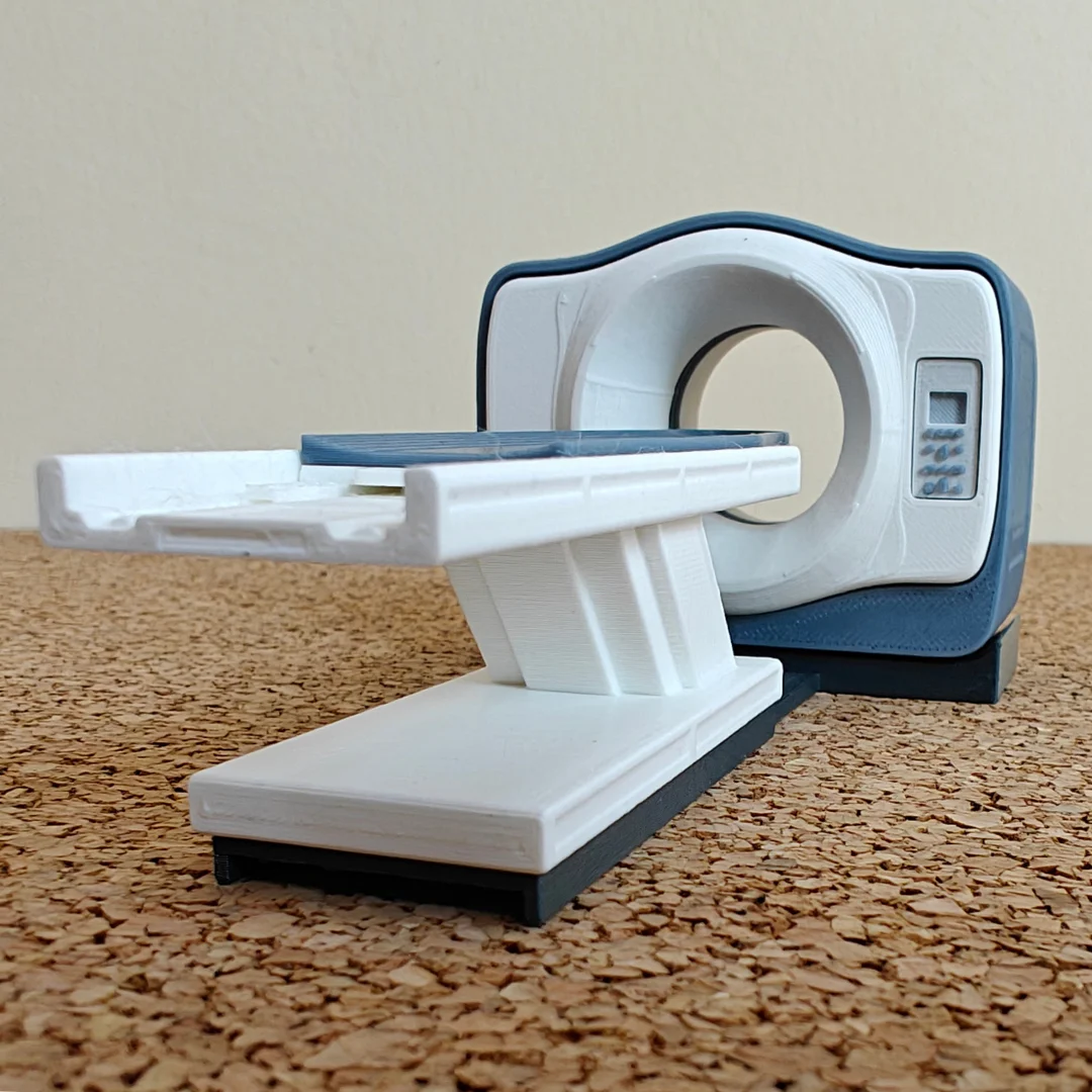 MRI Scanner miniature model at 1:20 scale.