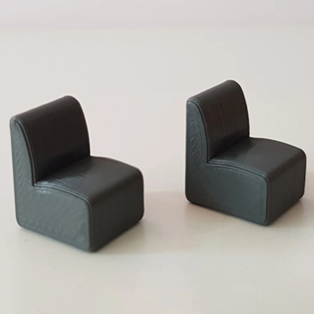 Armless Small Sofa miniature models displayed together at 1:50 scale.
