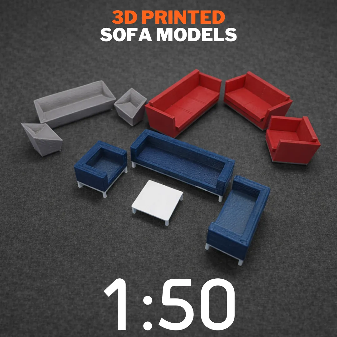 3D Printing Sofa Models Scale 1:50