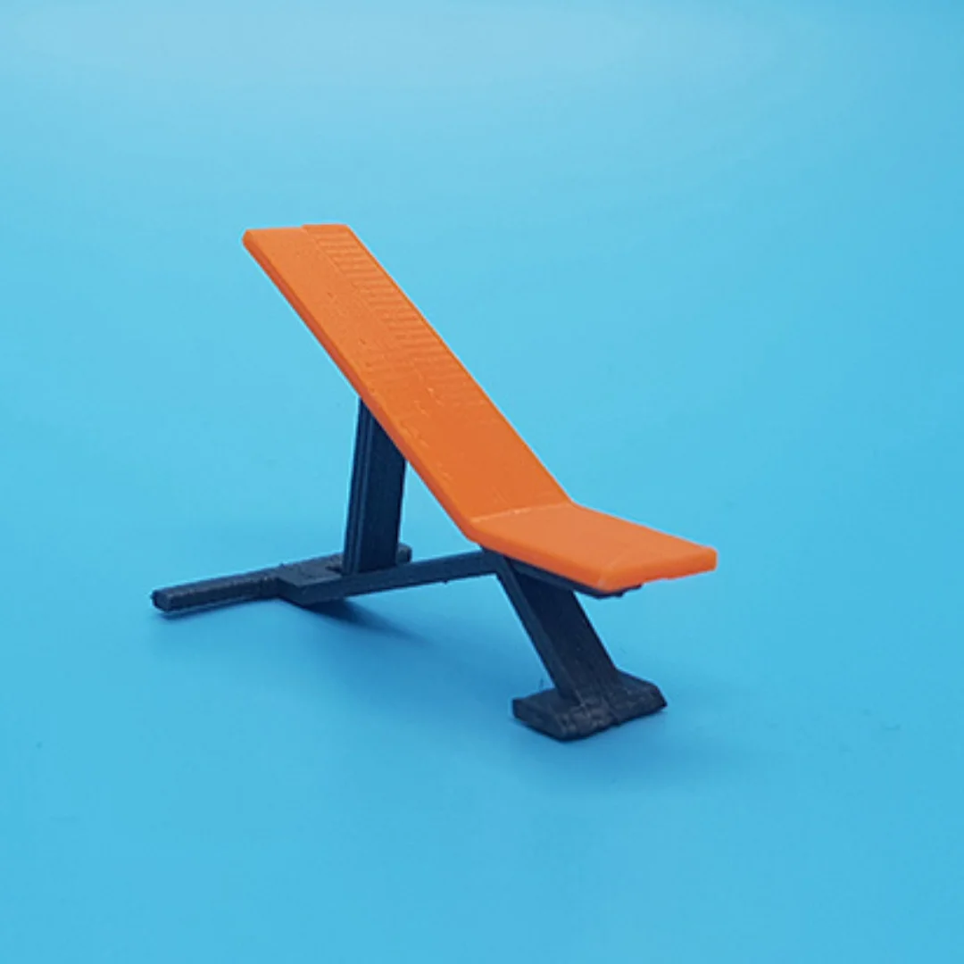 Super Bench miniature model at 1:50 scale.