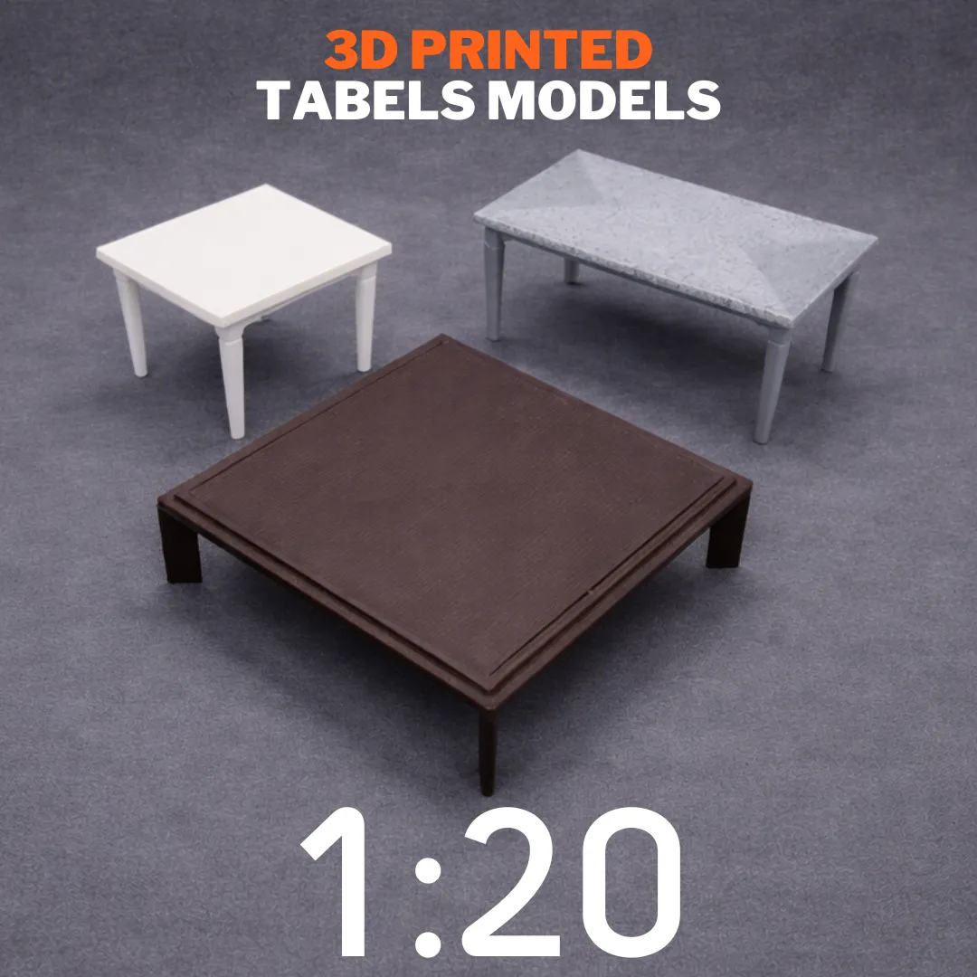 3D Printing Tables Models Scale 1:20