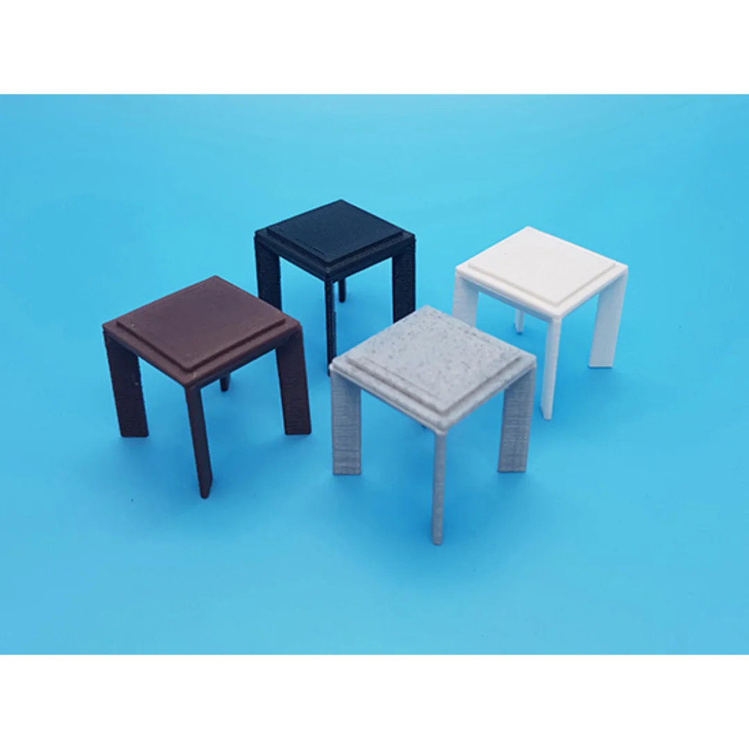 Aster Coffee Table Small miniature models displayed together at 1:20 scale.