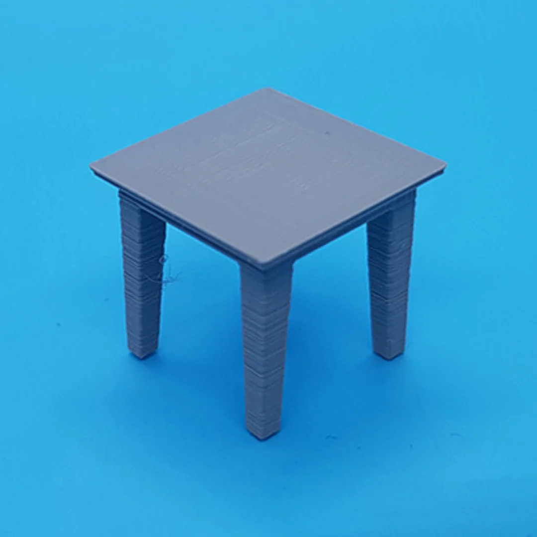 Classic Square Dining Table miniature model at 1:50 scale.