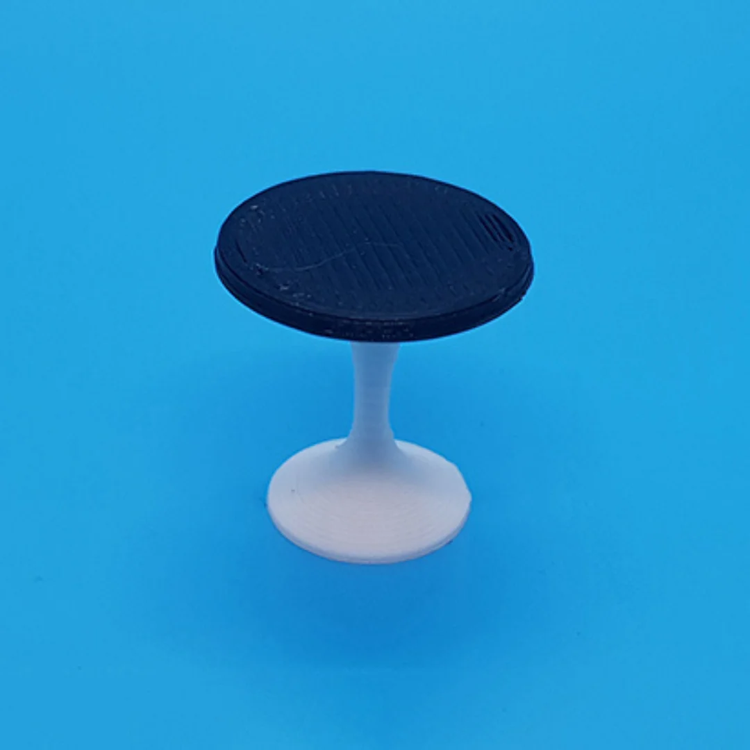 Round Pedestal Dining Table miniature model at 1:50 scale.