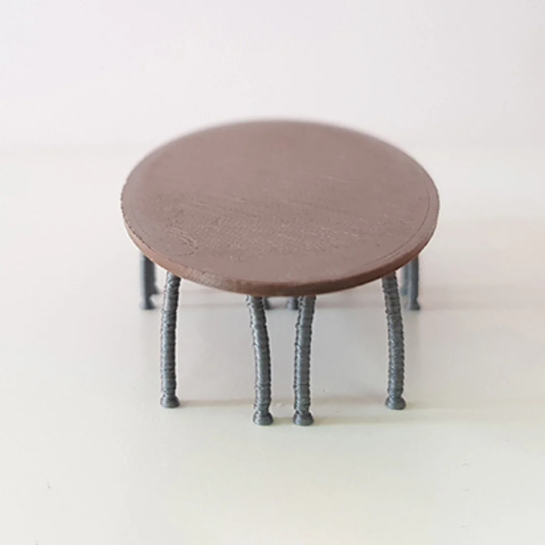 Oval Meeting Table miniature model at 1:50 scale.