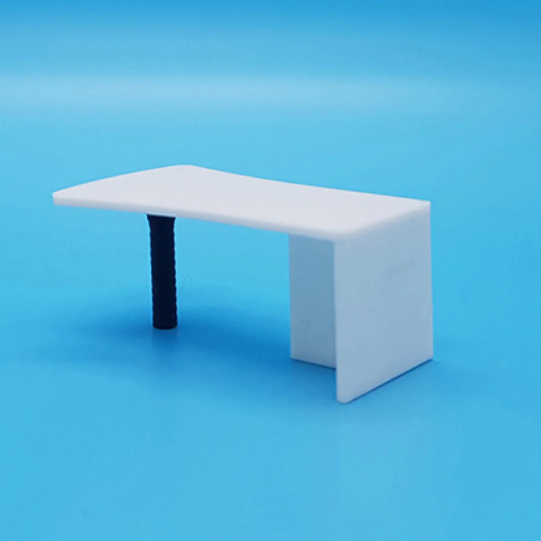 Wide Edge Office Desk miniature model at 1:50 scale.