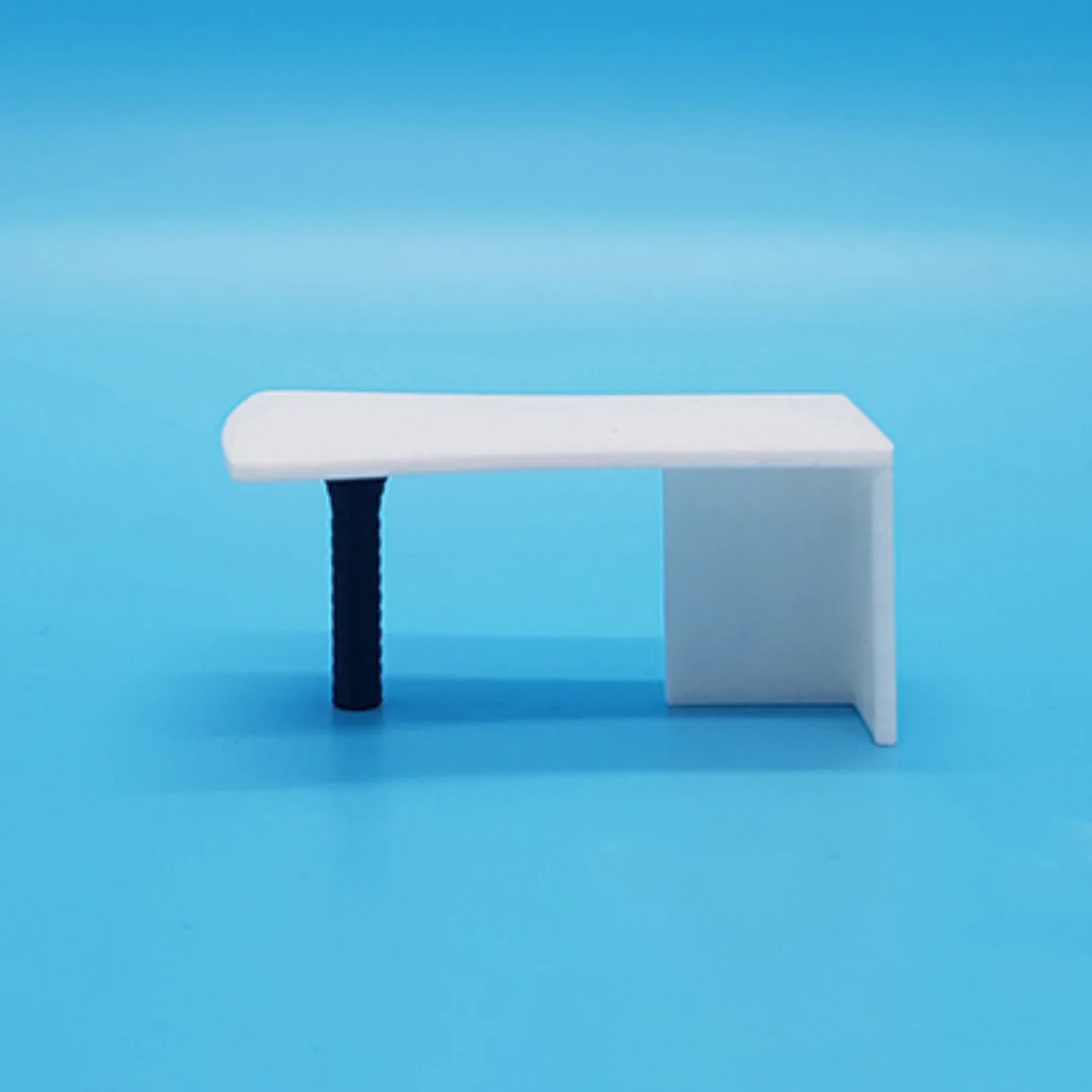 Wide Edge Office Desk miniature model at 1:50 scale.