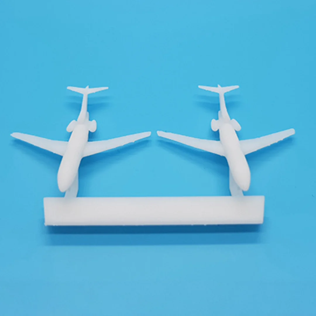 Boeing 727 Airplane miniature models shown together at 1:1000 scale.