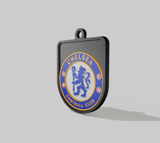 3d printed chelsea fc keychain