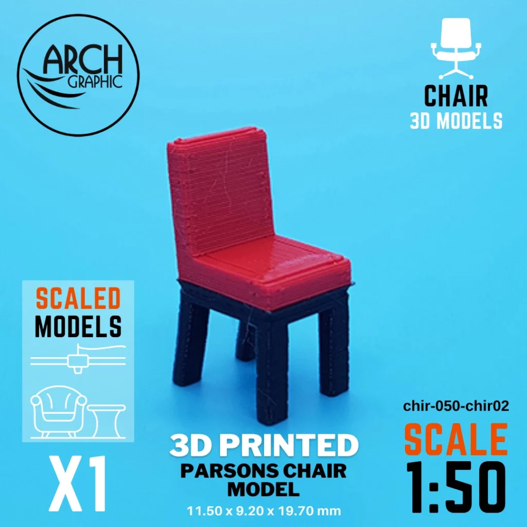 3D Printing Parsons Chair Model, 1:50