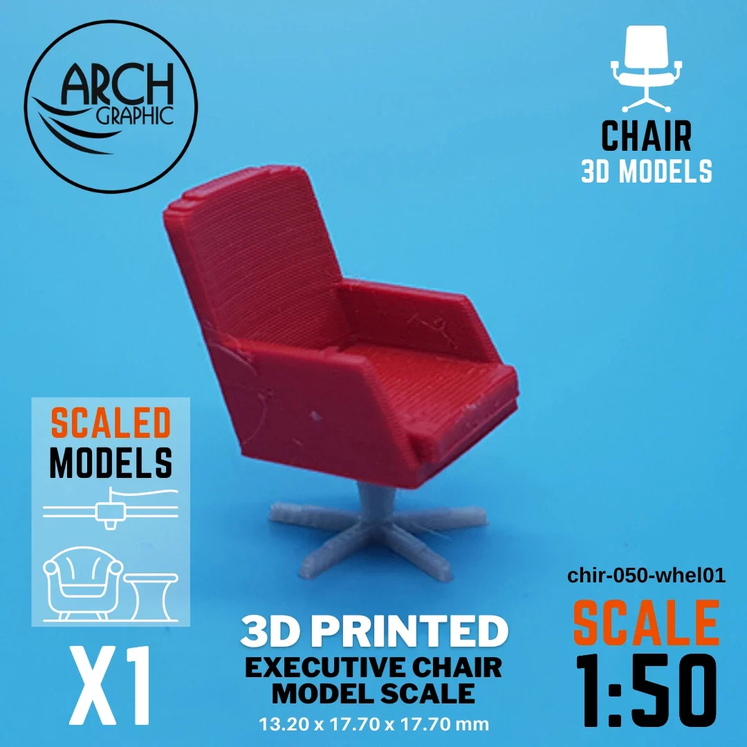 Fast 3D Printing Shop making 3D print Executive Chair Model Scale 1:50