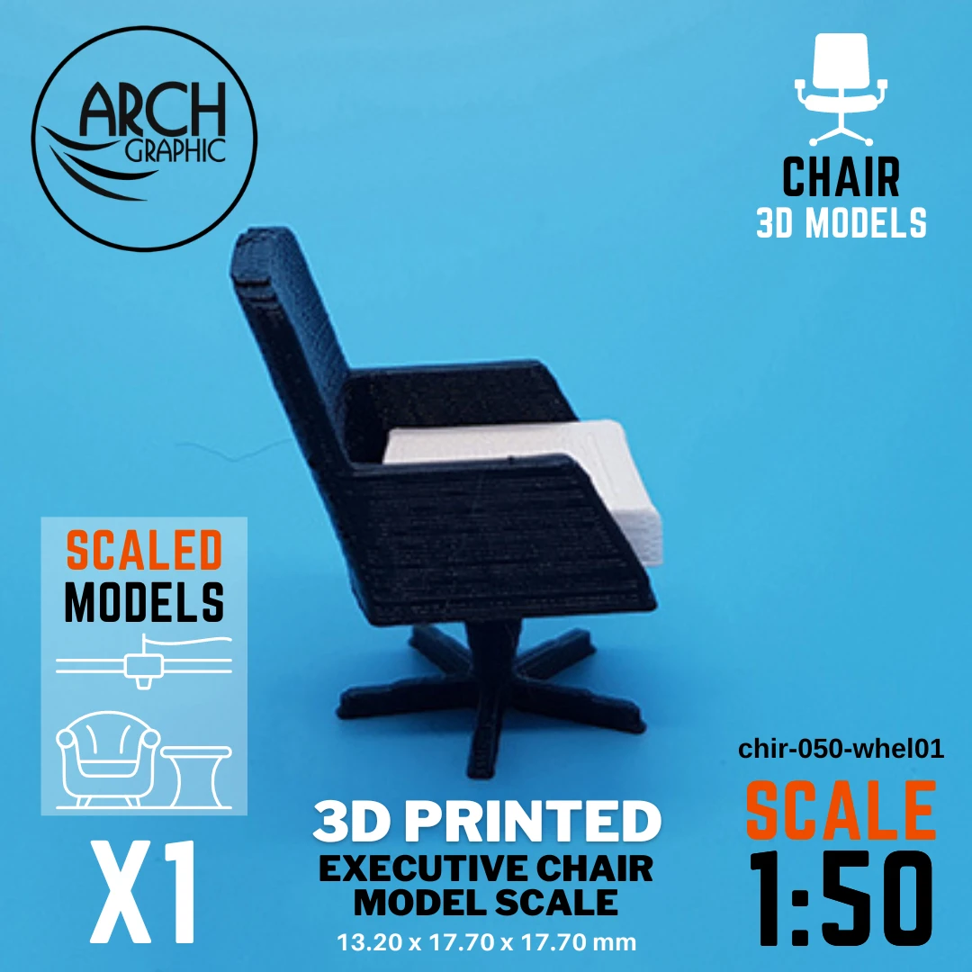 Best 3D Printing Hub in UAE Making 3D Printed Scaled models of Executive Chair Model Scale 1:50 for Interior students 3D Projects