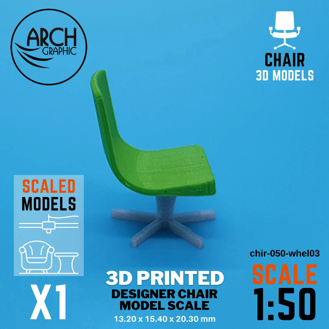 3D printed designer chair model scale 1:50