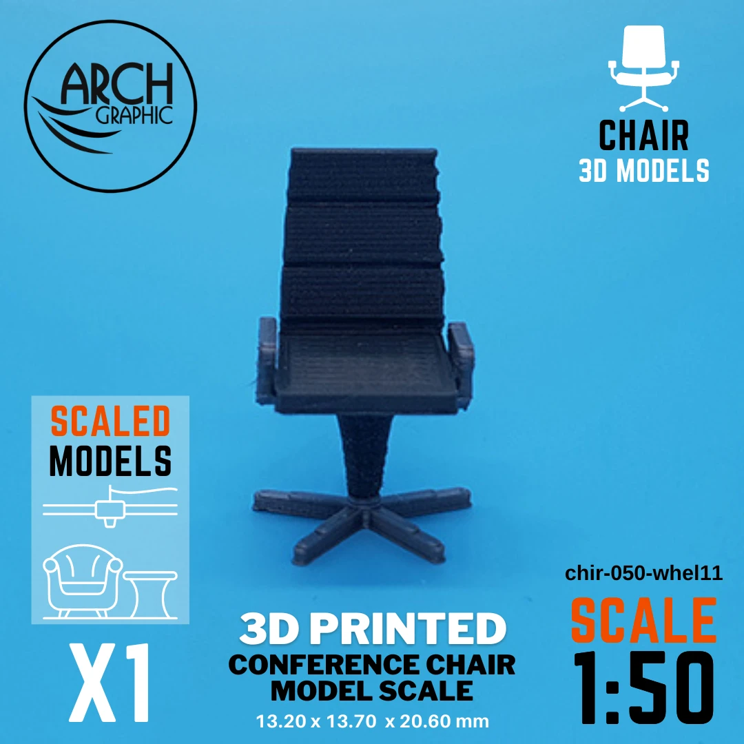 Best 3D Printing Company in UAE Provides Conference Chair Model Scale 1:50 to use for Interior 3D Projects