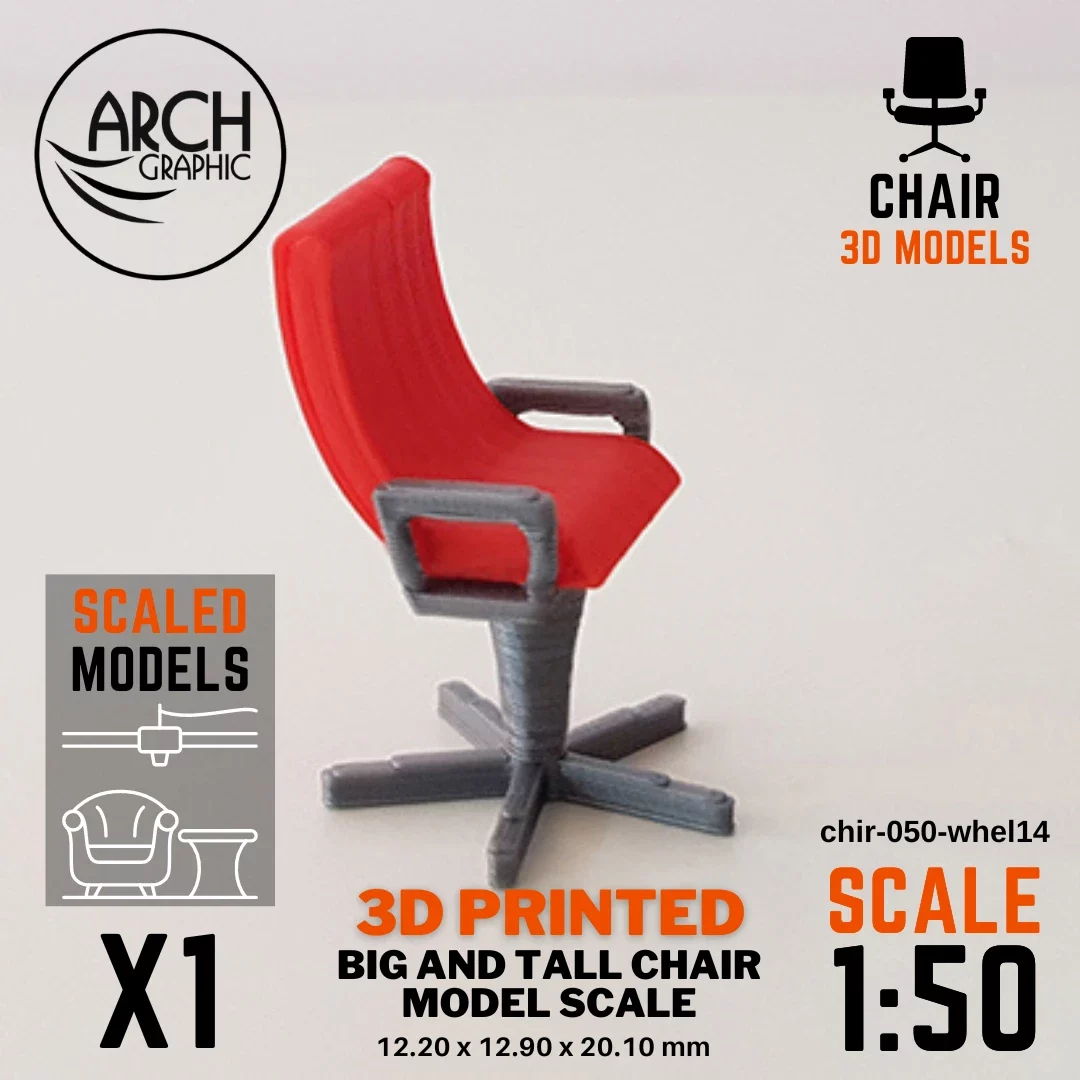 Best 3D Printing Company in UAE Provides Big and Tall Chair Model Scale 1:50 to use for Interior 3D Projects