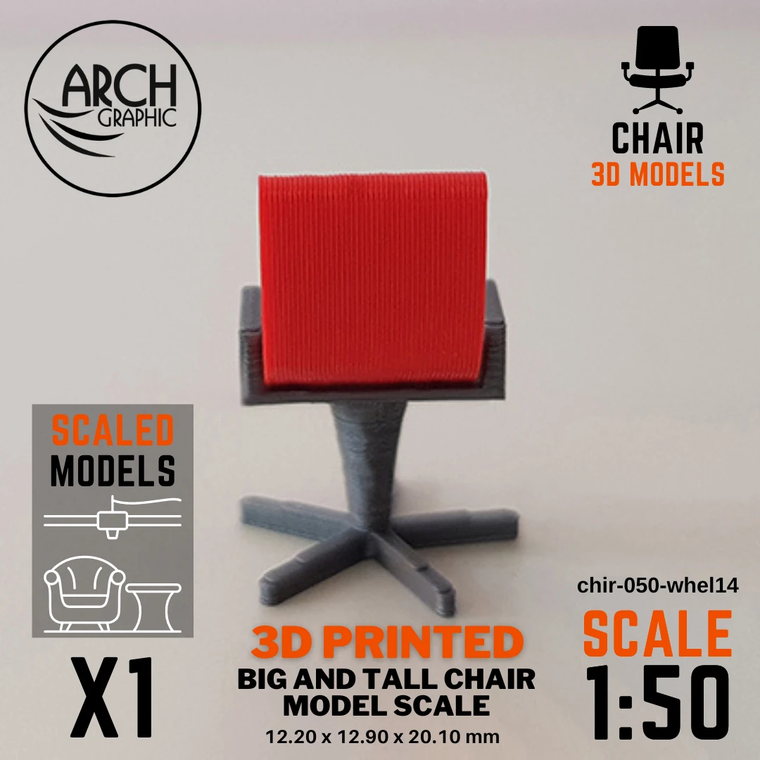Best Price 3D Printed Big and Tall Chair Model Scale 1:50 in Dubai using best 3D Printers in UAE for Interior Designers