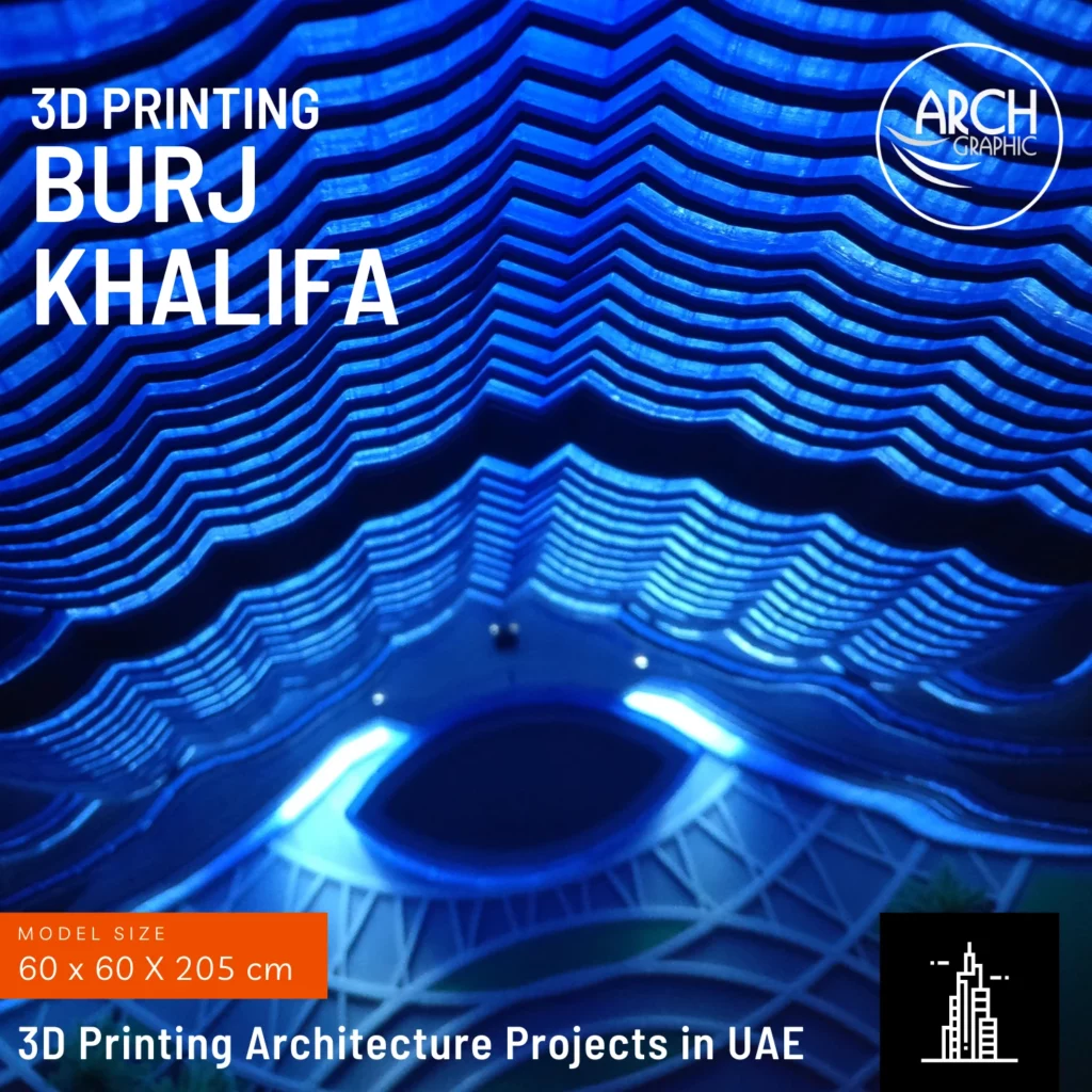 LED Light for 3D Print Burj Khalifa using Best Filament 3D Printing in UAE
