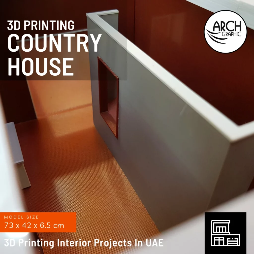 3d printed country house interior in Dubai