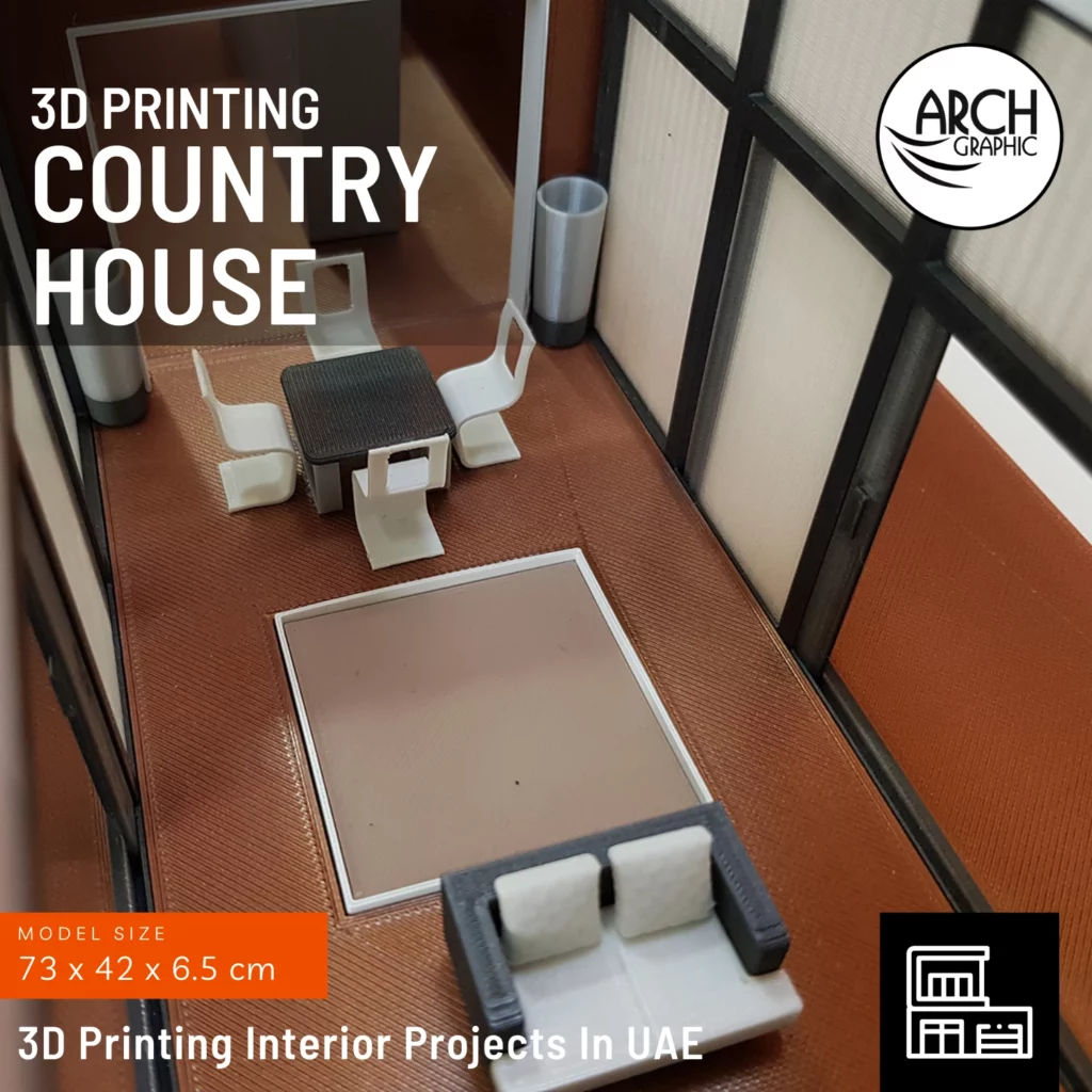 3d printed country house interior in UAE