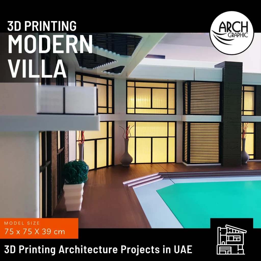 scale model 3d printing villa in UAE