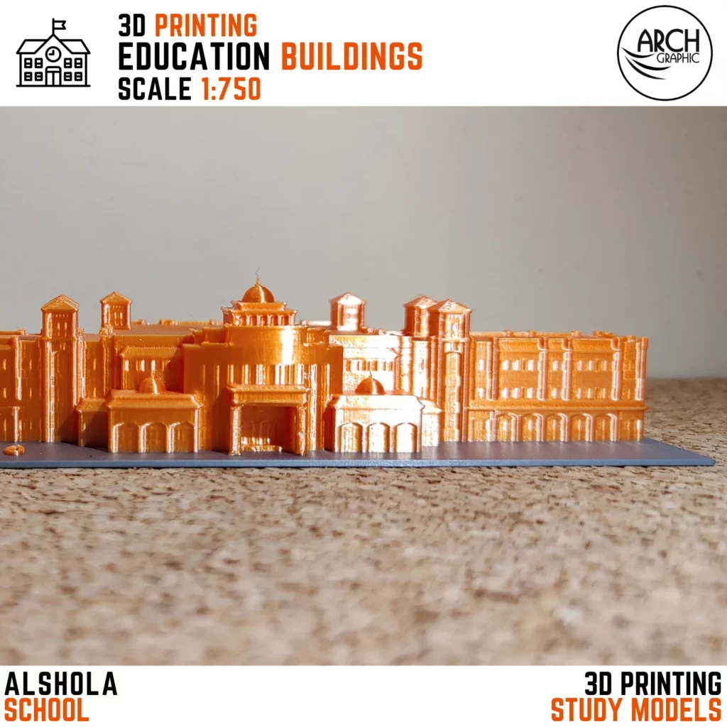 3D Printing Education Buildings Scale 1:750