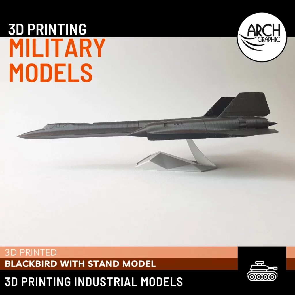 3D Printed BlackBird with Stand Model