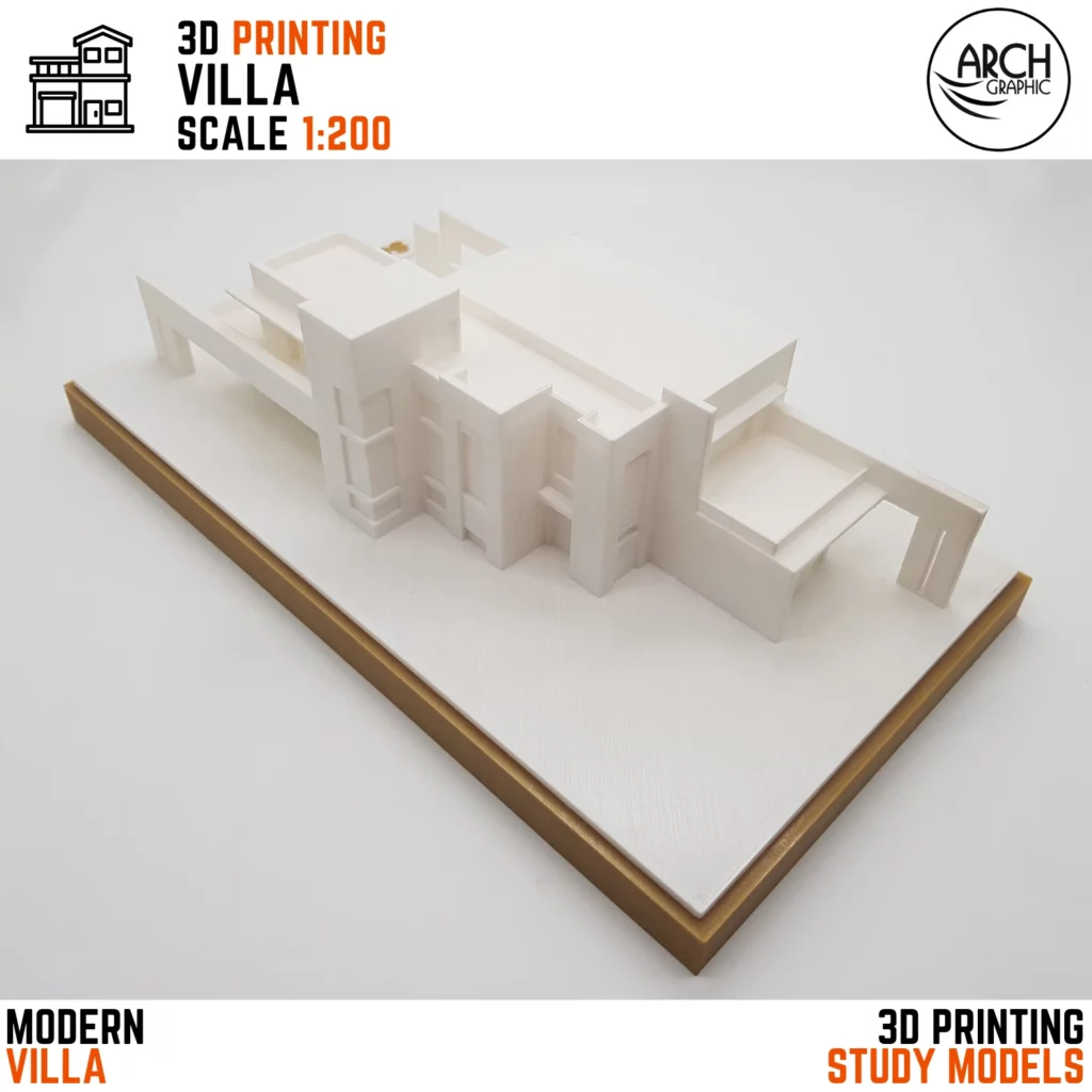 3D Print Modern Villa Scale 1:200