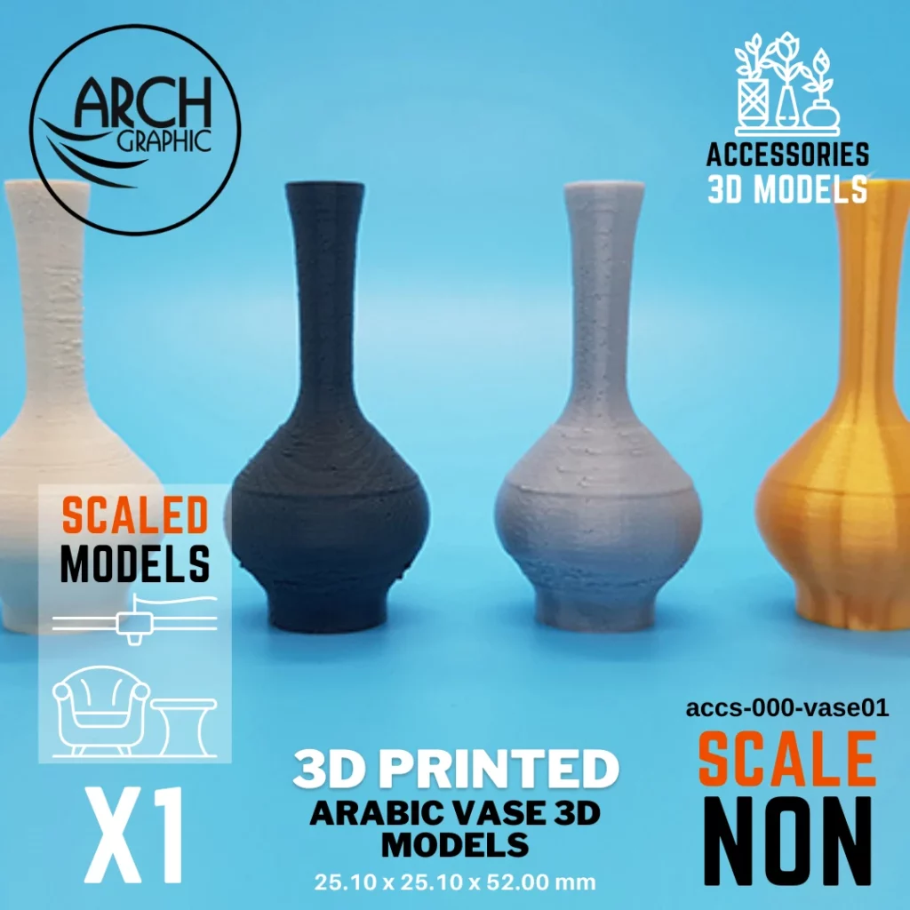 Best 3D Printing Price in UAE for Arabic Vase Model