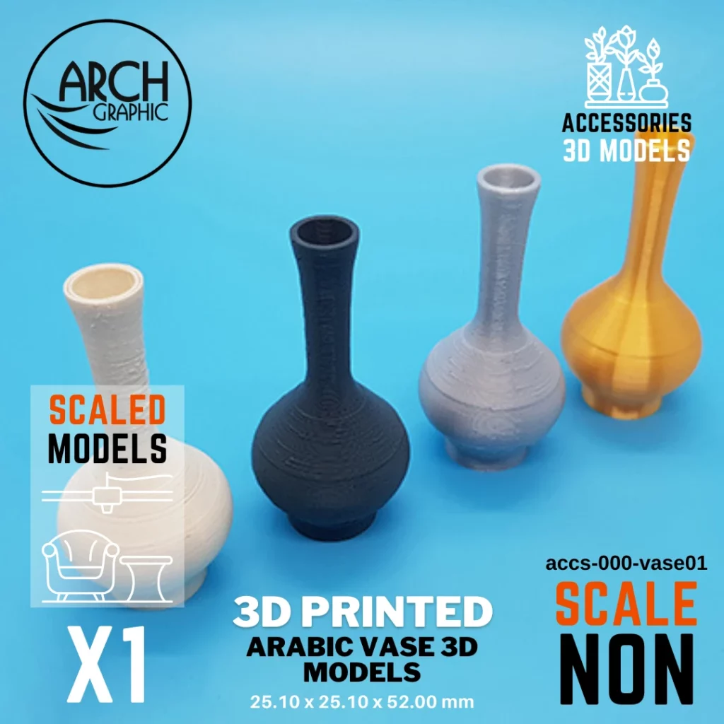 High Quality 3D Print Company UAE for Arabic Vase Model