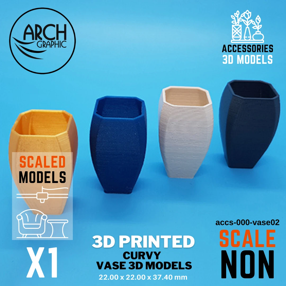 Best 3D Printing Price in Sharjah for Curvy Vase Model