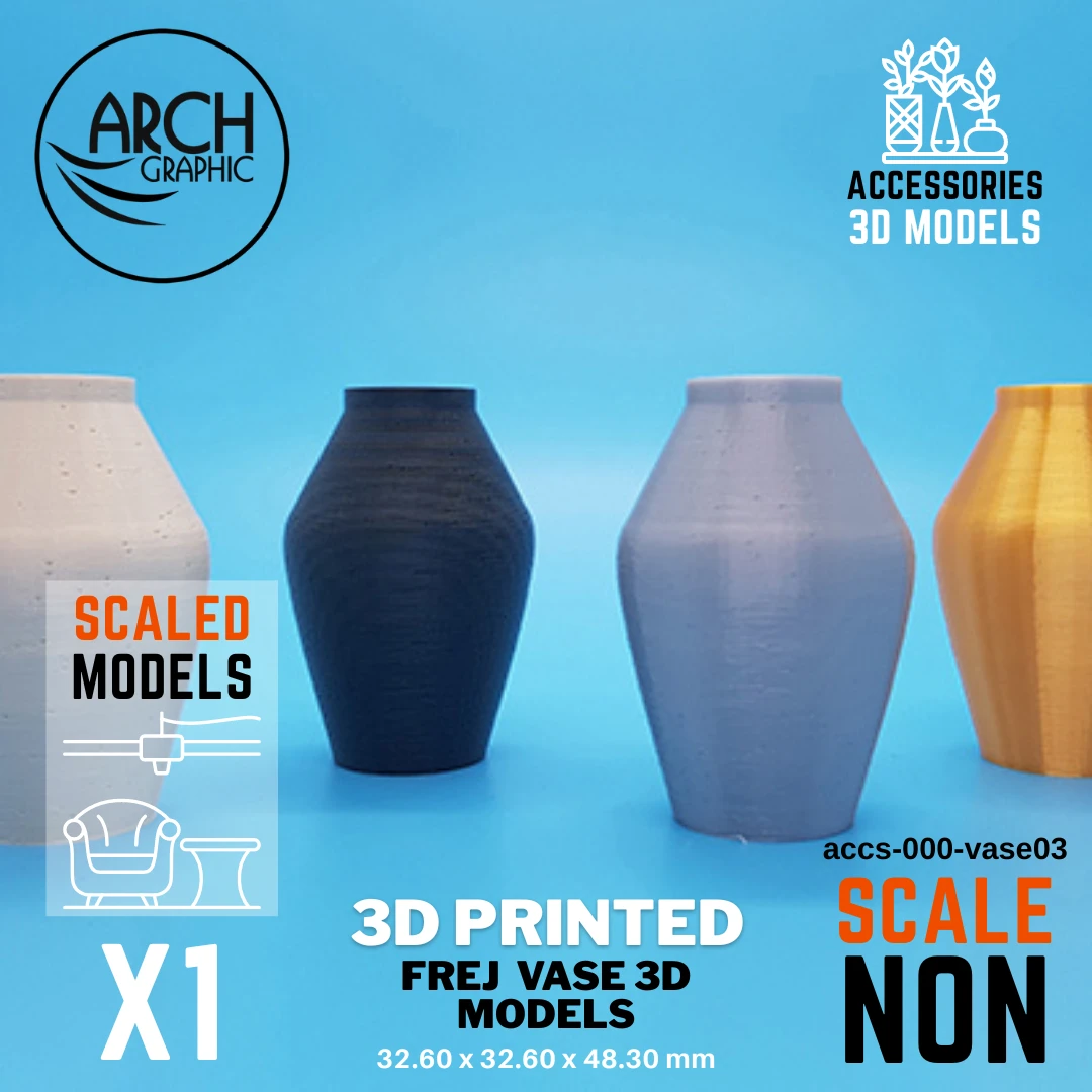3D printed Frej vase 3d models non-scale