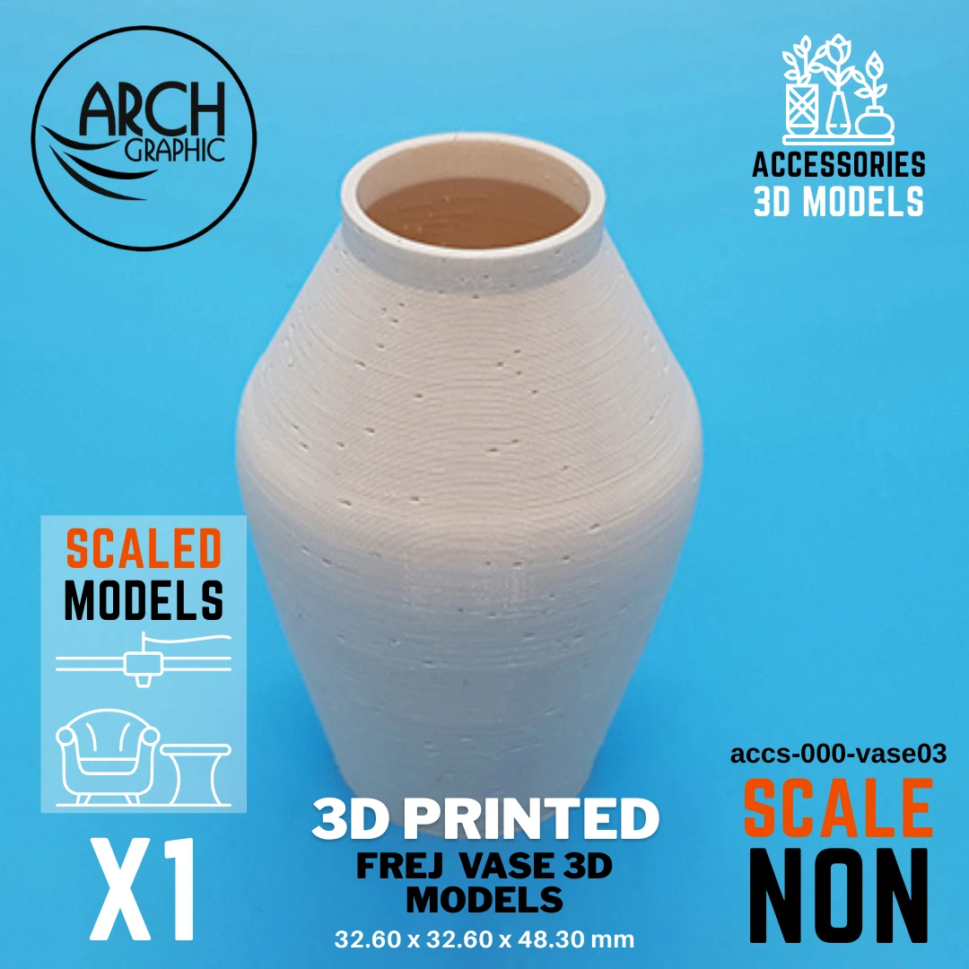 Frej Vase Model, Non Scale Printed by ARCH GRAPHIC 3D Print Company UAE