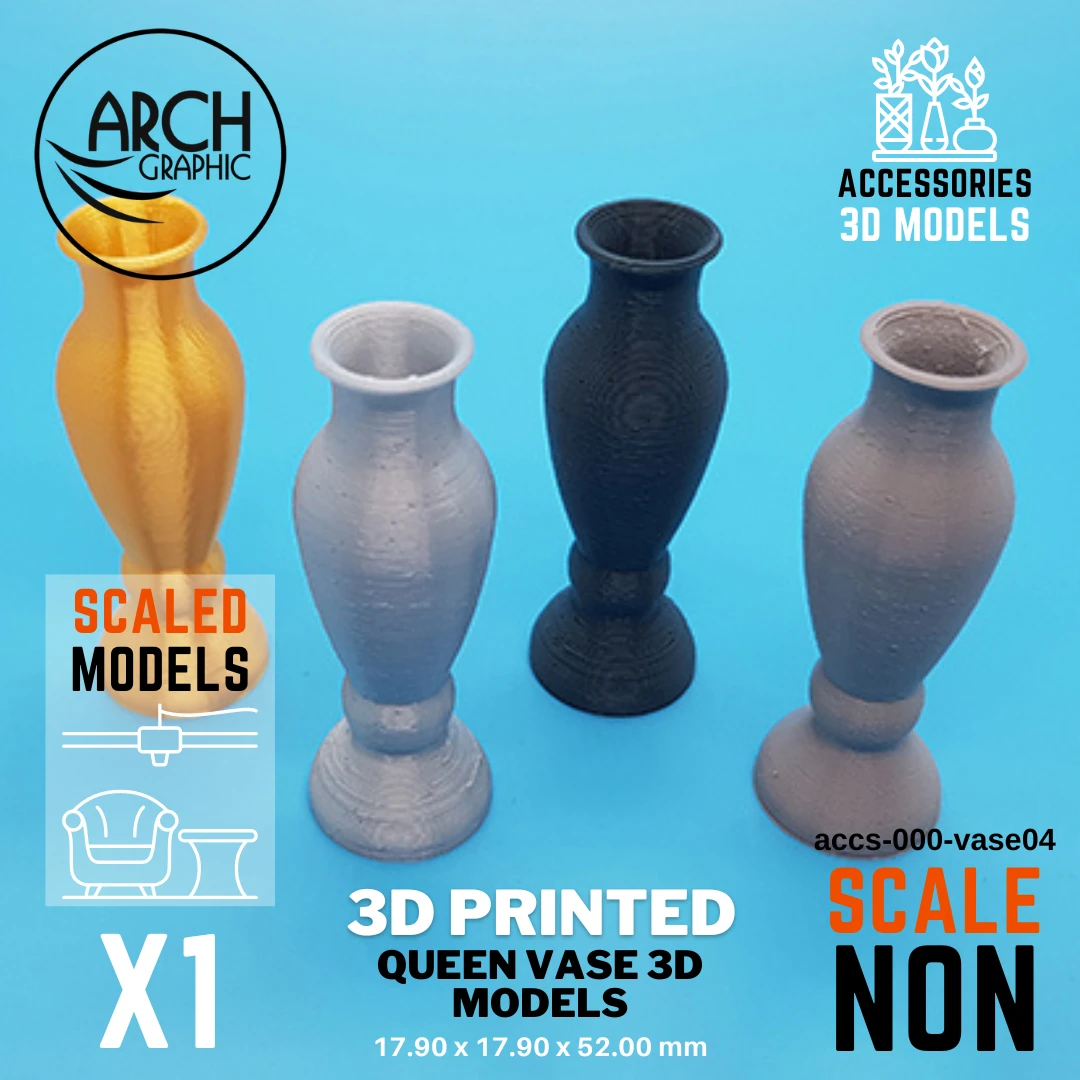 High Quality 3D Print Company UAE for Queen Vase Model